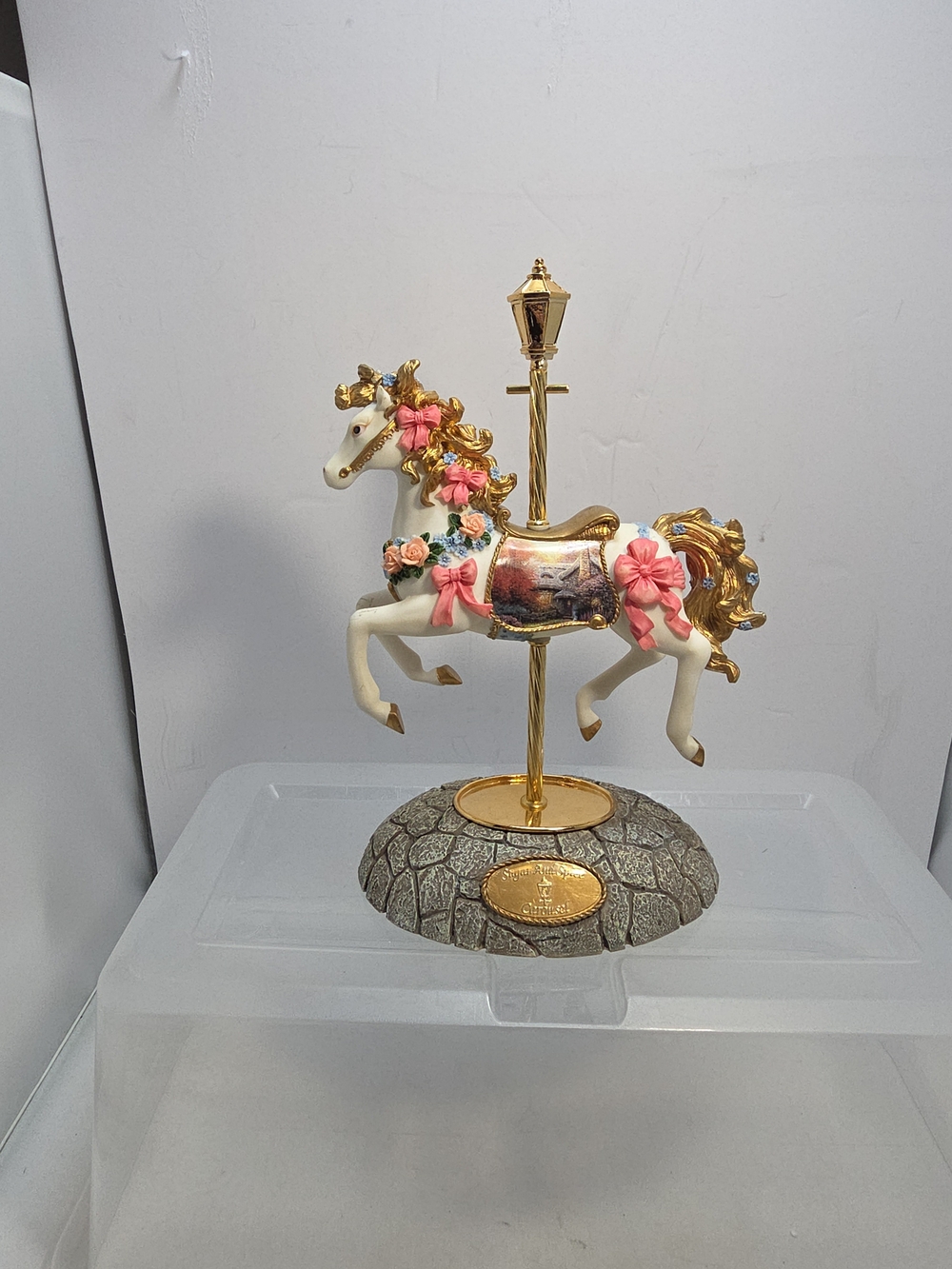 Thomas Kinkade Sugar and Spice Carousel Horse Figurine Hamilton Collection (Y2)